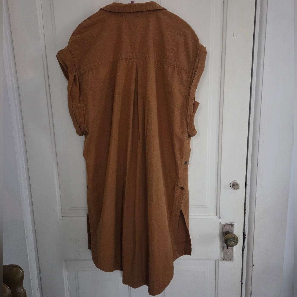 Anthropologie Maeve Brown Button Down Dress - Picture 11 of 16